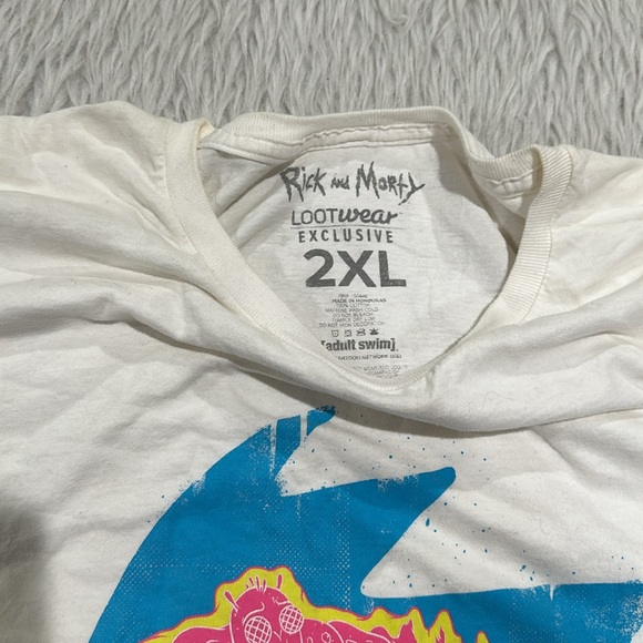 Rick and Morty white distressed t shirt size 2xl - Picture 3 of 4